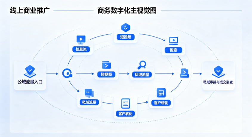 合阳县线上商业推广怎么做？全域流量闭环搭建与低成本转化实战指南